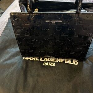 Karl Lagerfeld Black Patent crossbody